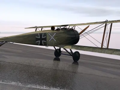 Fokker D-V - D-5 3D model