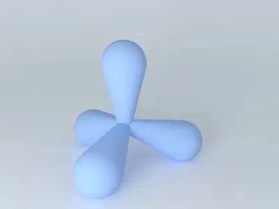 Hybridized carbon atom Free 3D model