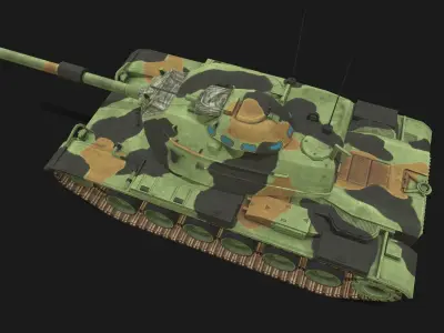 Tank M60 Patton Low-poly 3D model