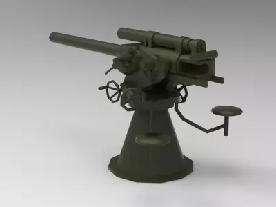Anti-Aircraft Cannon 3D model