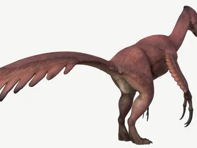 Therizinosaurus dinosaur Low-poly 3D model