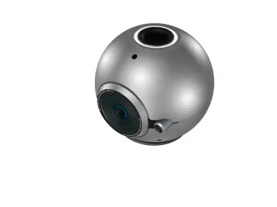 Drone silver Low-poly 3D model