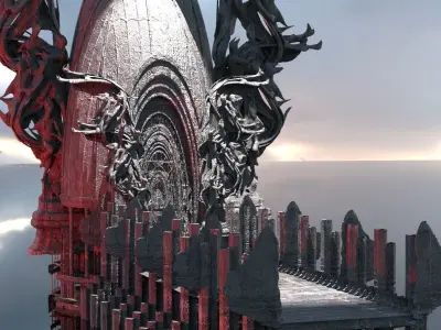 Dante Ghost Halls Exterior 3D model