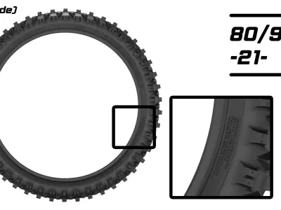 Metzeler Enduro Tires FIM 3D model