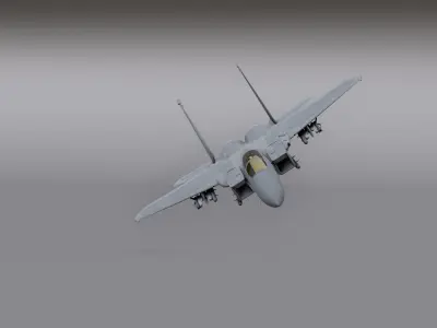 F 15 C- Fighter Jet Low-poly 3D model