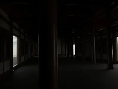 Asian Building Low-poly 3D model