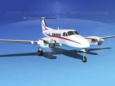 Beechcraft B200 GT King Air V08 3D model