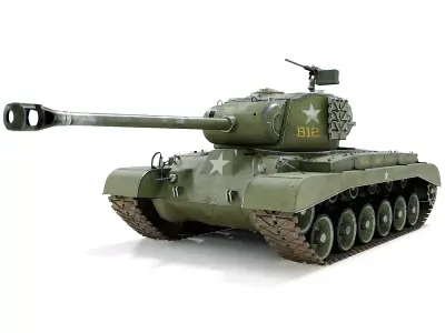 M26 Pershing  Low-poly 3D model