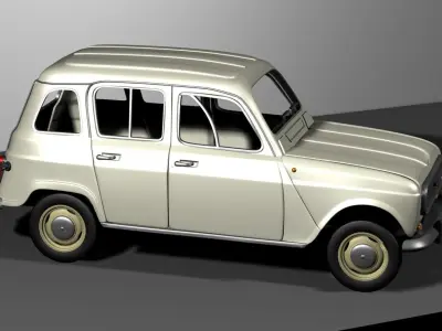CAR RENAULT 4L 3D model