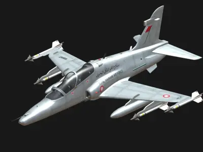 BAE Hawk 129 Royal Bahraini Air Force Low-poly 3D model