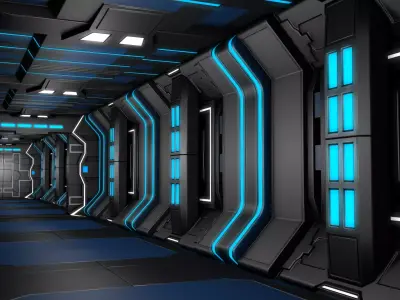 Sci Fi Corridor  3D model 75