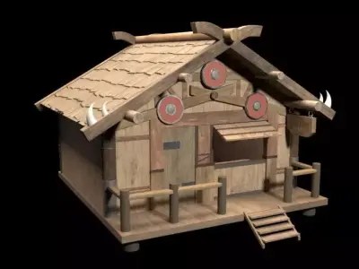Viking smithy Free low-poly 3D model