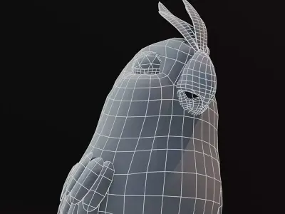 Cartoon Parrot Bird Base Mesh 3D Model Free low-poly 3D model