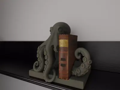 octopus bookend 3D print model