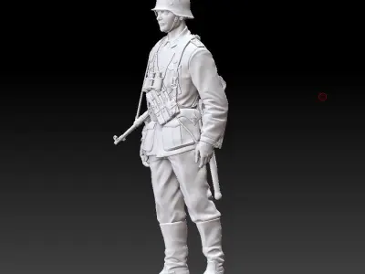 German officer 3D print model