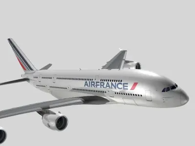 Airbus A-380 Air France 3D model
