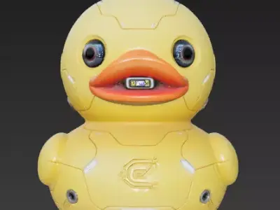 Realistic Cyberpunk Rubber Duck 3D Model 3D Model Low-poly 3D model