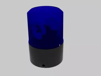 Police Siren Low-poly 3D model
