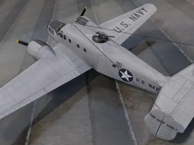 Beechcraft Model-18 AT-11 Kansan 3D model