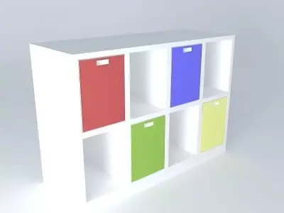 kids bookshelf, estante infantil Free 3D model