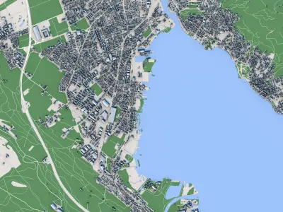 Thun Town Switzerland 3D model