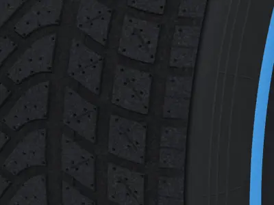 enkei wet front tyre Low-poly 3D model