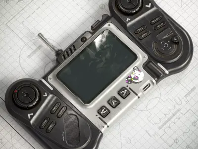 Sci-Fi Controller V17 PBR Low-poly 3D model