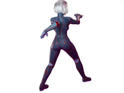 Female Futuristic Undercover Agent 3D print model