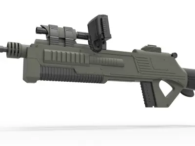 Rifle M-590 from Space Above and Beyond TV series 1995 3D model