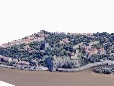 Vysehrad castle Low-poly 3D model