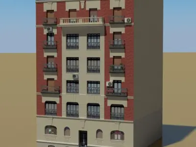 Building apartment - apartment 3D model