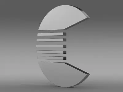 Quant logo 3D model