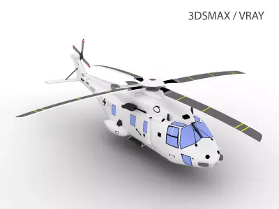 NH-90 helicopter Low-poly 3D model