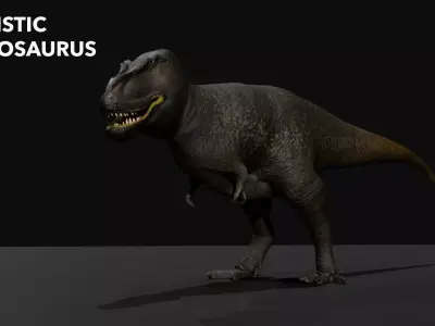 Tarbosaurus Realistic 3D Model Low-poly 3D model