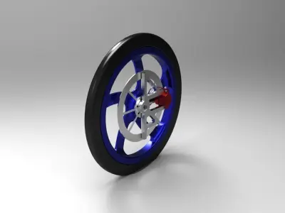 Frond Wheel base of race car Free 3D model
