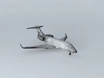Template Bombardier BD 100 Challenger 300 FIXED SIZE 3D model