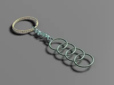 Key fob for Audi brand Low-poly 3D model