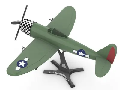 P-47 Thunderbolt 3D print model