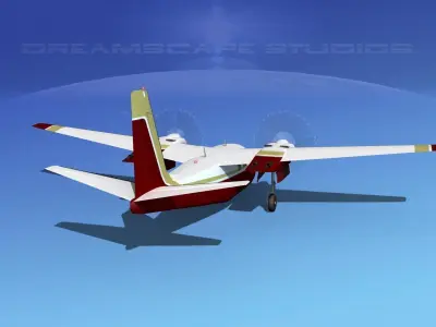 Aero Commander 500 V05 3D model