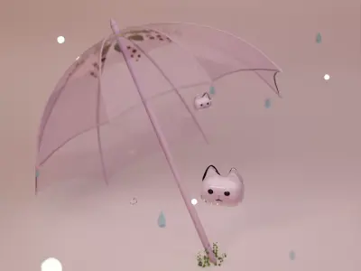 Cute Little Cat Free low-poly 3D model