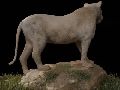 animal lion Low-poly 3D model