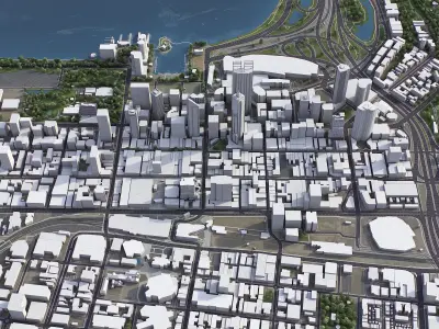 Perth Low-poly 3D model