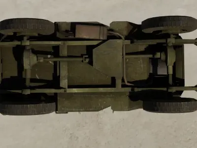 Willys Jeep Low-poly 3D model