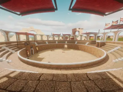 Gladiator Arena Low-poly 3D model