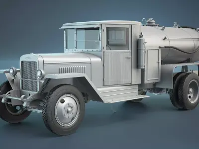 ZIS-5 Fuel Tank High-Poly 3D model