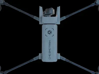 UAV Spectator Drone Low-poly 3D model