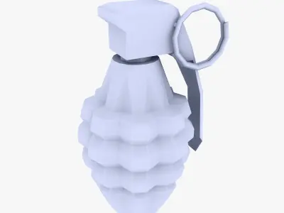 Hand Grenade low poly Low-poly 3D model