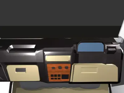 10000 interior of car 3D model