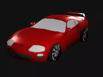 Toyota supra PS1 style Free low-poly 3D model
