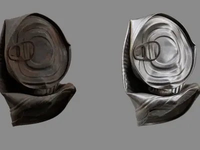 Crushed Food Can 07 3D model